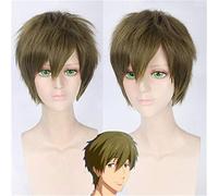 Anime gratis! Makoto Tachibana Peluca Cosplay Disfraz Hombre Mujer Corto Pelo sintético resistente al calor Makoto Tachibana Juego de rol Pelucas