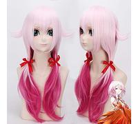 Anime Guilty Crown cosplay peluca Accesorios de fiesta de Halloween Cosplay largo rosa rojo cabello mixto Yuzuriha Inori cosplay Pelucas + gorro de peluca One size wig No.100