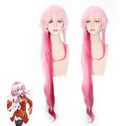Anime Guilty Crown Cosplay Yuzuriha Inori Peluca Gradiente Color Largo Rosa Trajes de pelo Accesorios Pelucas de Halloween