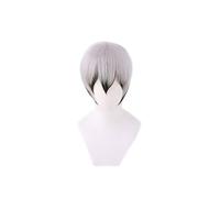 Anime Haikyuu!! Kita Shinsuke Cosplay Short Black Gray Wig Haikyu Heat-resistant Fiber Hair with Wig Cap Party Role Play