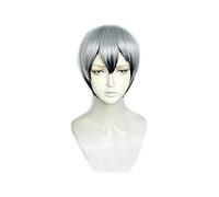 Anime Haikyuu!! Kita Shinsuke - Peluca corta de pelo sintético resistente al calor, para fiesta de Halloween, cosplay, peluca + gorro de peluca