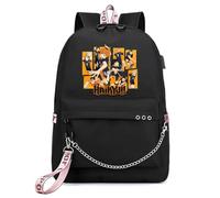 Anime Haikyuu Mochila Escolar para Adolescentes Niños, Karasuno Cosplay Hinata Shoyo Mochila Daypack Informal Grande, Mochila para Niño Mochilas Escolares para Primaria y Secundaria de Grados 3 a 9