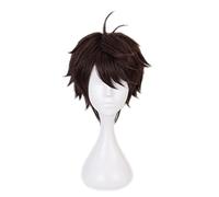 Anime Haikyuu!! Toru Oikawa Cosplay Short Brown Wig Haikyu Heat-resistant Fiber Hair + Wig Cap Halloween Party Role Play for Man