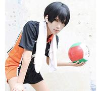 Anime Haikyuu !! Voleibol Tobio Kageyama Short Black Cosplay Disfraz Peluca Resistente Al Calor + Gorro De Peluca