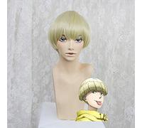 Anime Hakata Tonkotsu Ramens Enokida Cosplay Wig Short White Golden Heat Resistant Synthetic Hair Wigs + Wig Cap