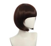 Anime Halloween Cosplay Wig Synthetic Hair Red Purple Black Blue Silver White Blonde Green Pink Short Bob Wigs For Women Peruca OneSize brown
