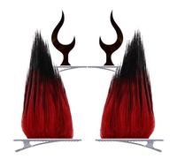 Anime Haz Hotel Cosplay Juego de accesorios Cuernos Alastor Pinzas para el cabello 2 pares