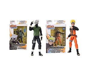 Anime Heroes Figura de Accion Kakashi - Naruto 15cm 36903 Multicolor & Anime Heroes Figura de Accion Naruto Uzamaki - Naruto 17cm 36907 Multicolor