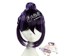 Anime Hoozuki No Reitetsu Yuan Yi Jing Cosplay pelucas corta púrpura sintética resistente al calor peluca para mujeres hombres PL-328