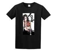 Anime Hot Sexy Girl Tattoo Pinup Pin-Up Japan Japanese Manga Ecchi Unisex 100% Cotton Short-Sleeve T-Shirts Black S