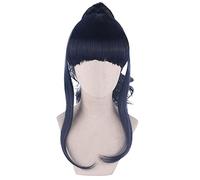 Anime Hyuga Hinata Ponytail Hair Neat Bang Cosplay Wig Halloween Party Costume Role Play Wigs + Wig Cap