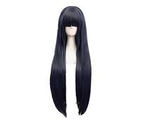 Anime Hyuga Hinata Straight Hair Neat Bang Cosplay Wigs+ Wig Cap