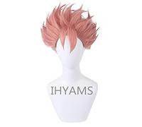 Anime ID: INVADED Cosplay Wig Akihito Narihisago Orange Short Fluffy Layered Synthetic Hair Wigs + Wig Cap