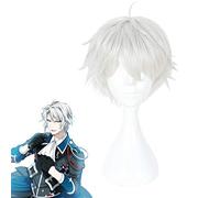 Anime Idolish7 Trigger Cosplay Peluca Yaotome Gaku Plata Blanco Corto Pelucas de pelo de fibra resistente al calor + Tapa de peluca