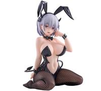 Anime Illustration Girl Figure Black Bunny Girl NONO Figuras Anime Niña Manga Character Model Estatua Rodilla Escritorio Decoración Coleccionables Regalo para fans 15 cm