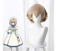 Anime Inferencia inventada Iwanaga Kotoko Pelucas de cosplay Corto Marrón Resistente al calor Sintético Fiesta de disfraces Peluca KUZZ8458
