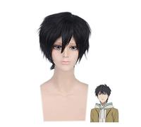 Anime Inferencia inventada Sakuragawa Kurou Cosplay Peluca Fiesta Universal Negro Corto Pelo sintético Hombres peluca Invención inventada peluca PL-002-7