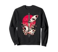 Anime japonés Kitsune Fox Máscara Samurai Oni Monster Art Sudadera