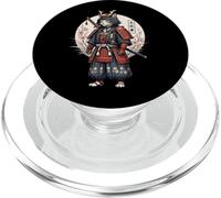 Anime Japonés Samurai Gato Kawaii Tatuaje PopSockets PopGrip para MagSafe
