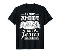 Anime Jesus Design - Me encanta el anime pero Jesús es lo primero Camiseta