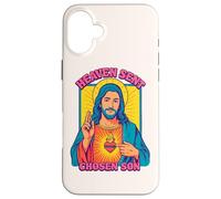 Anime Jesús Sagrado Corazón Cristiano Retro Pop Art Carcasa para iPhone 16 Plus
