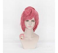 Anime JOJO Bizarre Adventure Golden Wind Trish Una Pelucas de Cosplay Rosa Pelo sintético Fiesta de disfraces de Halloween Juego Peluca MZ-1381