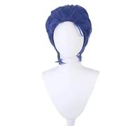 Anime Jojo's Bizarre Adventure Cosplay Jonathan Joestar Peluca Azul Peluca de Pelo Sintético Resistente al Calor JOJO Joestar Jonathan Role Play Wi