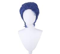 Anime Jojo's Bizarre Adventure Cosplay Jonathan Joestar Styled Blue Peluca de fibra resistente al calor Joestar Jonathan Role Play Cos