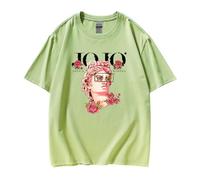 Anime JoJo's Bizarre Adventure Verano Algodón Cuello Redondo Manga Corta Personalizada Impresa Casual Suelta Camiseta Estudiante
