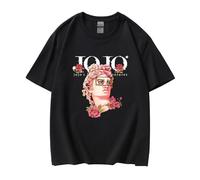 Anime JoJo's Bizarre Adventure Verano Algodón Cuello Redondo Manga Corta Personalizada Impresa Casual Suelta Camiseta Estudiante