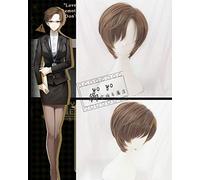 Anime juego Mystic Messenger Cosplay pelucas Saeran Ray peluca corta mezcla blanca Rosa resistente al calor pelo sintético Cosplay peluca + gorro de peluca jaehee