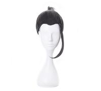 Anime Jujutsu Kaisen Getou Suguru Short Black Hair Ponytail Men Cosplay Wig + Wig Cap Synthetic Halloween Party Props