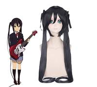 Anime K-ON! Nakano Azusa peluca negra larga Cosplay disfraz mujer pelucas de pelo sintético resistente al calor PL-169