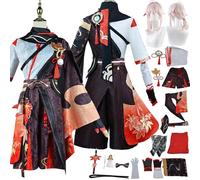 Anime Kaedehara Kazuha Disfraz de Cosplay con Chal Juego Genshin Impact de Role Adulto Traveler Aether Uniforme Conjunto Completo Halloween Fiesta Carnaval Traje de Vestir Pendientes para Hombres
