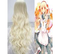Anime Kagerou Project Marry Kozakura Mari 120cm 48" Long Wavy Milk Blonde Heat Resistant Hair Cosplay Costume Wigs + Wig Cap