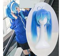 Anime Kagerou Project MekakuCity Actors Enomoto Takane Ene Cosplay Peluca Azul Fiesta Disfraz Pelucas con doble cola de caballo