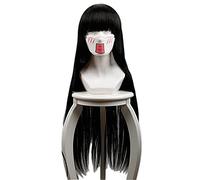 Anime Kakegurui Jabami Yumeko Black Long Wig Cosplay Heat-resistant Fiber Hair + Wig Cap Party Girls Women Props