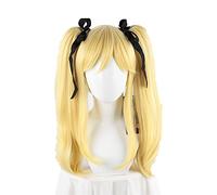 Anime Kakegurui Mary Saotome Meari Rubia Panalón Pelo Resistente al Pelo Cosplay Peluca + Seda Cinta Negro + Peluca Cap
