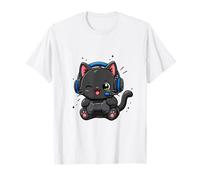 Anime Kawaii Gaming Cat Lindo Gamer Camiseta
