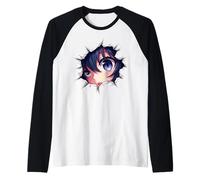 Anime Kawaii Girl Camiseta Manga Raglan