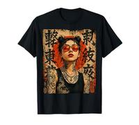 Anime Kawaii Japanese Samurai Geisha Tattoo K-Pop Y2K Manga Camiseta