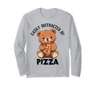 Anime Kawaii Oso Lindo Comiendo Pizza Manga Larga