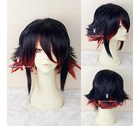 Anime KILL la KILL Matoi Ryuko Short Blue And Red Heat Resistant Hair Cosplay Costume Wig + Free Wig Cap