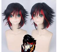 Anime KILL La KILL Matoi Ryuuko Cosplay peluca mujer pelo negro mezcla peluca roja disfraces + gorro de peluca gratis