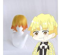 Anime Kimetsu No Yaiba Pelucas de Cosplay Zenitsu Agatsuma Peluca de Cosplay Peluca sintética Pelo Fiesta de Halloween Blade Of Demon Cosplay Peluca