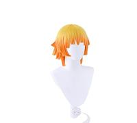 Anime Kimetsu no Yaiba Tokitou Muichirou Ponytails Wig Cosplay Agatsuma Zenitsu Wig Kamado Tanjirou Wig keychain