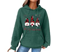 Anime Kleider Sweatshirts Christmas Tree Graphic Pullover Cute Long Sleeve Crewneck Hoodies Xmas Holiday Lightweight Shirt Athletic Activewear Going Out Tops Haus Geldes Overall Damen, verde, XXL