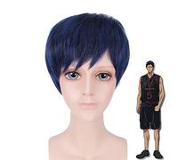 Anime Kuroko No Basuke Gakuen Aomine Daiki peluca Cosplay disfraz Kuroko'S baloncesto corto pelucas de pelo sintético resistente al calor
