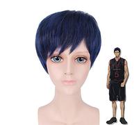 Anime Kuroko No Basuke Gakuen Aomine Daiki peluca Cosplay disfraz Kuroko'S baloncesto corto pelucas de pelo sintético resistente al calor