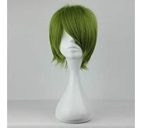 Anime Kuroko No Basuke Midorima Shintaro Cosplay peluca verde corto recto juego de roles pelo sintético fiesta disfraz pelucas hombres WIG-176A